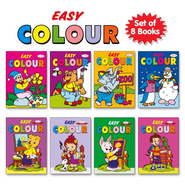 Easy Colouring - Set Of 8 Books